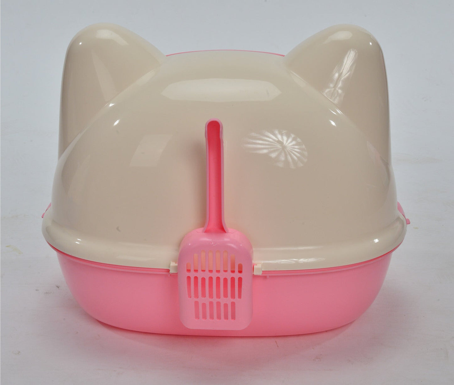 Large Hooded Cat Toilet with Scoop: Convenient Litter Box Tray House for Your Feline