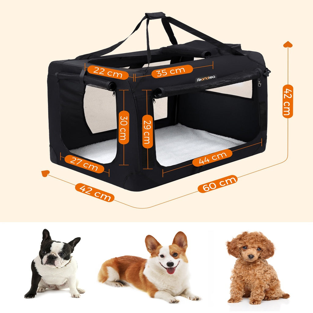 FEANDREA Folding Fabric Pet Carrier: Sizes and Colors for Every Pet's Comfort