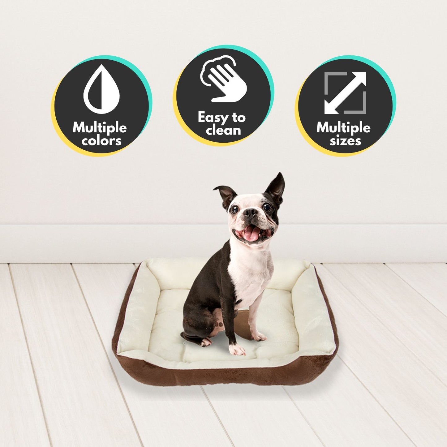 Floofi Pet Bed Bone: Available in various Colors and Sizes.