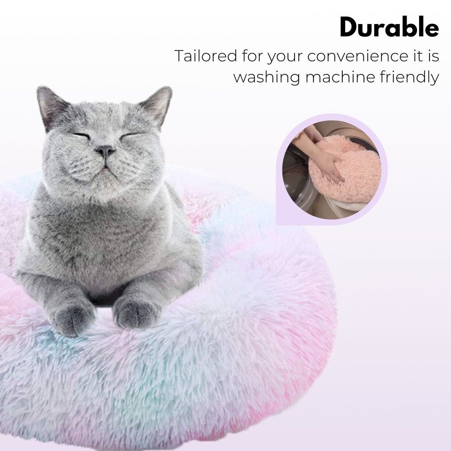 Floofi Round Plush Pet Bed - 60cm,70cm and 80cm in Apple Green