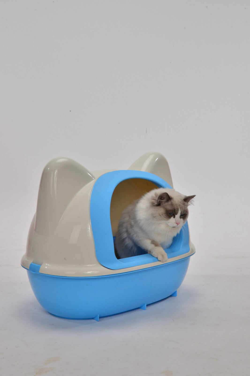 Large Hooded Cat Toilet with Scoop: Convenient Litter Box Tray House for Your Feline