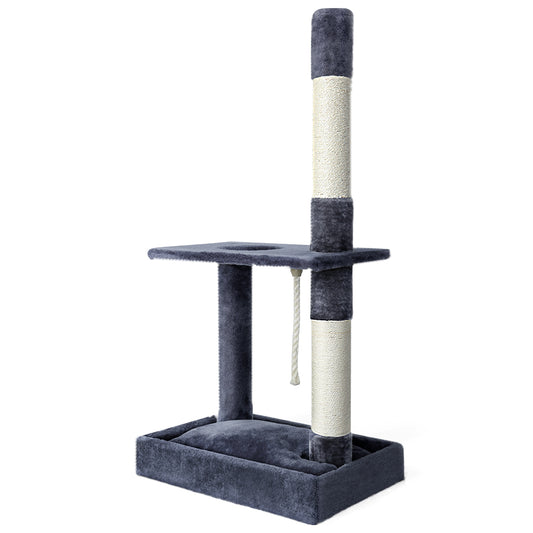 102cm Grey Cat Scratching Tree with Condo House