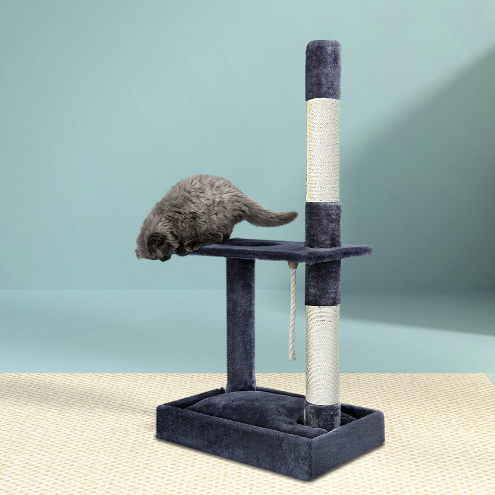 102cm Grey Cat Scratching Tree with Condo House