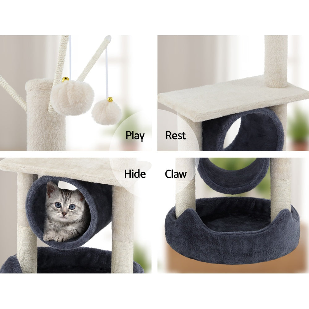 76cm Cat Scratching Post Tree with Hanging Toys and Condo House