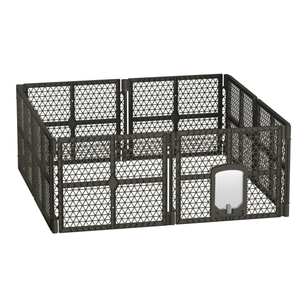 i.Pet Foldable Dog Playpen Enclosure - Plastic Panel Fence Puppy Cage