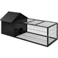 i.Pet Rabbit Cage Hutch - Indoor/Outdoor Hamster Enclosure Metal Carrier, 122/162CM Length