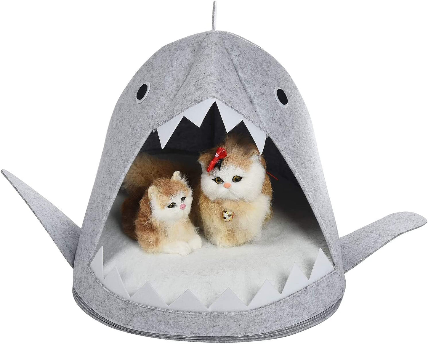 Shark Shape Pet Cave Bed for Cats and Small Dogs