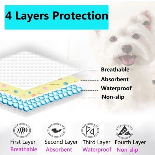 Washable Pet Pee Pads - Reusable Dog Training Wee Absorbent Mat Pads Bed in Two Sizes