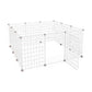 Floofi Small Pet Playpen in Black and White