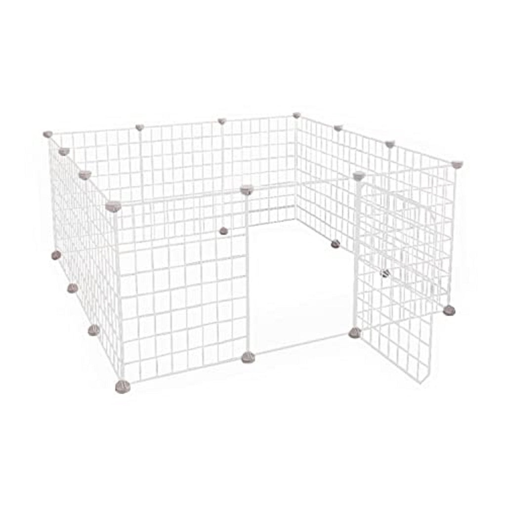 Floofi Small Pet Playpen in Black and White