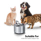 FLOOFI 2L Stainless Steel Pet Water Fountain for Cats and Small Dogs FI-WD-115-FT