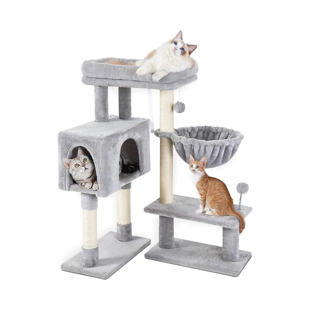 Floofi 97cm Adjustable Base Plush Cat Tree - Available in Multiple Colors