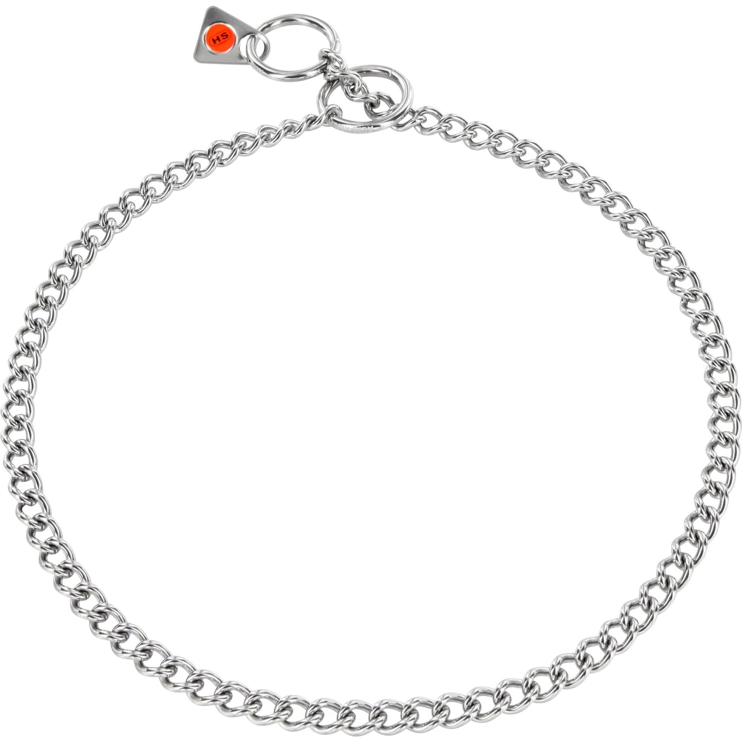 Herm Sprenger Standard Round Link Dog Chain - Chrome & Stainless Steel