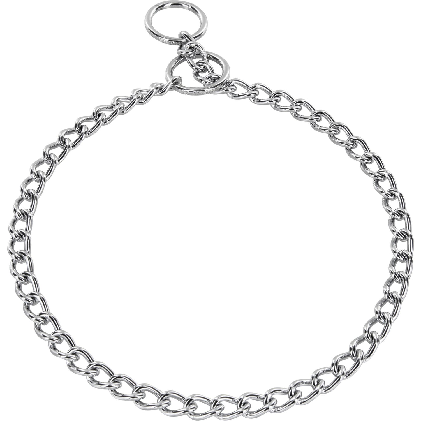 Herm Sprenger Standard Round Link Dog Chain - Chrome & Stainless Steel