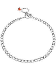 Herm Sprenger Standard Round Link Dog Chain - Chrome & Stainless Steel