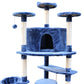 200 cm Corner Cat Scratching Post Tower – Three Color Options: Beige, Blue, Grey