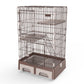 Multi-Functional 134 cm Cat Cage House with Litter Tray and Storage Box