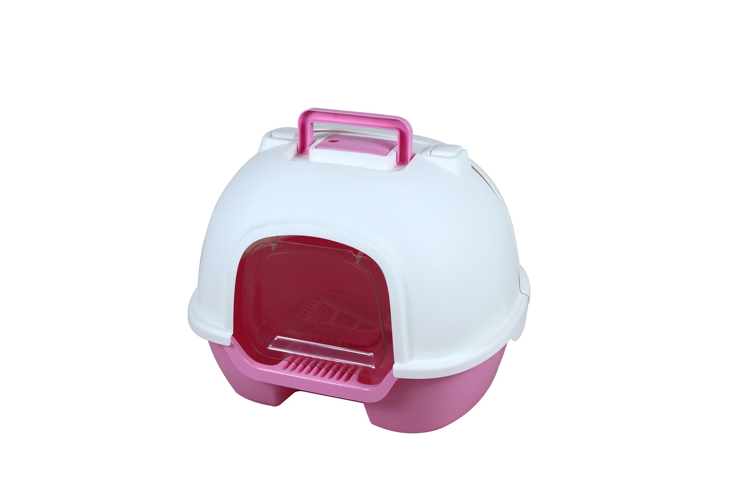 Cat Litter Box Portable Hooded  with Handle & Scoop - Available in Various Colors