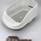 Large Portable Cat Toilet Litter Box Tray House with Scoop and Grid Tray