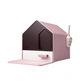 L Portable Hooded Cat Toilet: Litter Box Tray with Drawer and Scoop for Easy Cleaning