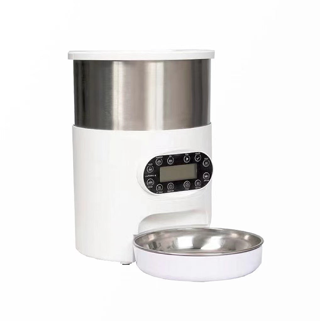 Electric Automatic Pet Feeder - Stainless Steel Dispenser for Dogs, Cats & Rabbits (3L & 4.5L)