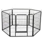 6 and 8-Panel Pet Playpen Exercise Cage - Portable Fence for Dogs, Cats, Puppies, and Bunnies