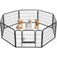 6 and 8-Panel Pet Playpen Exercise Cage - Portable Fence for Dogs, Cats, Puppies, and Bunnies