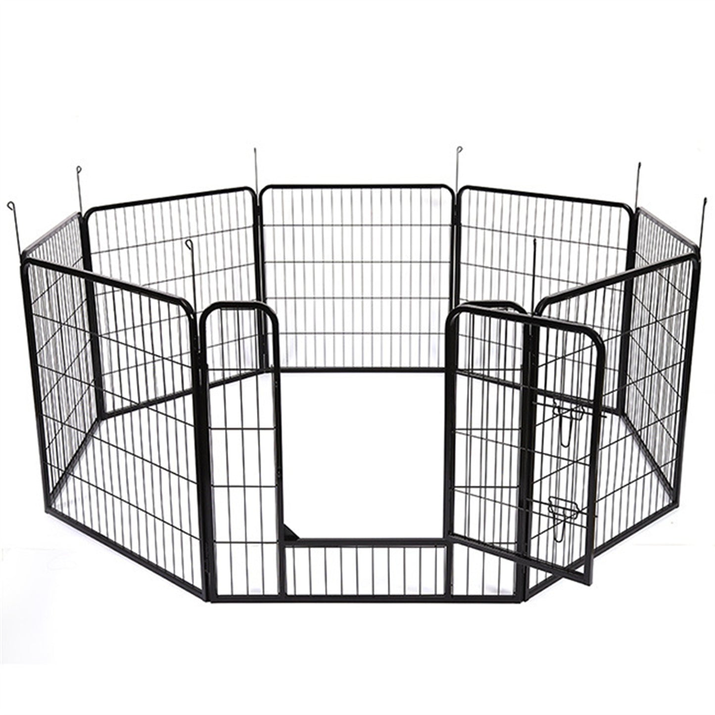 Heavy Duty Foldable Metal Dog Fence - 6 & 8 Panel Options (Black) | Comfortable Pet Playpen