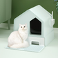 Petwiz Enclosed Cat Litter Box House – Green