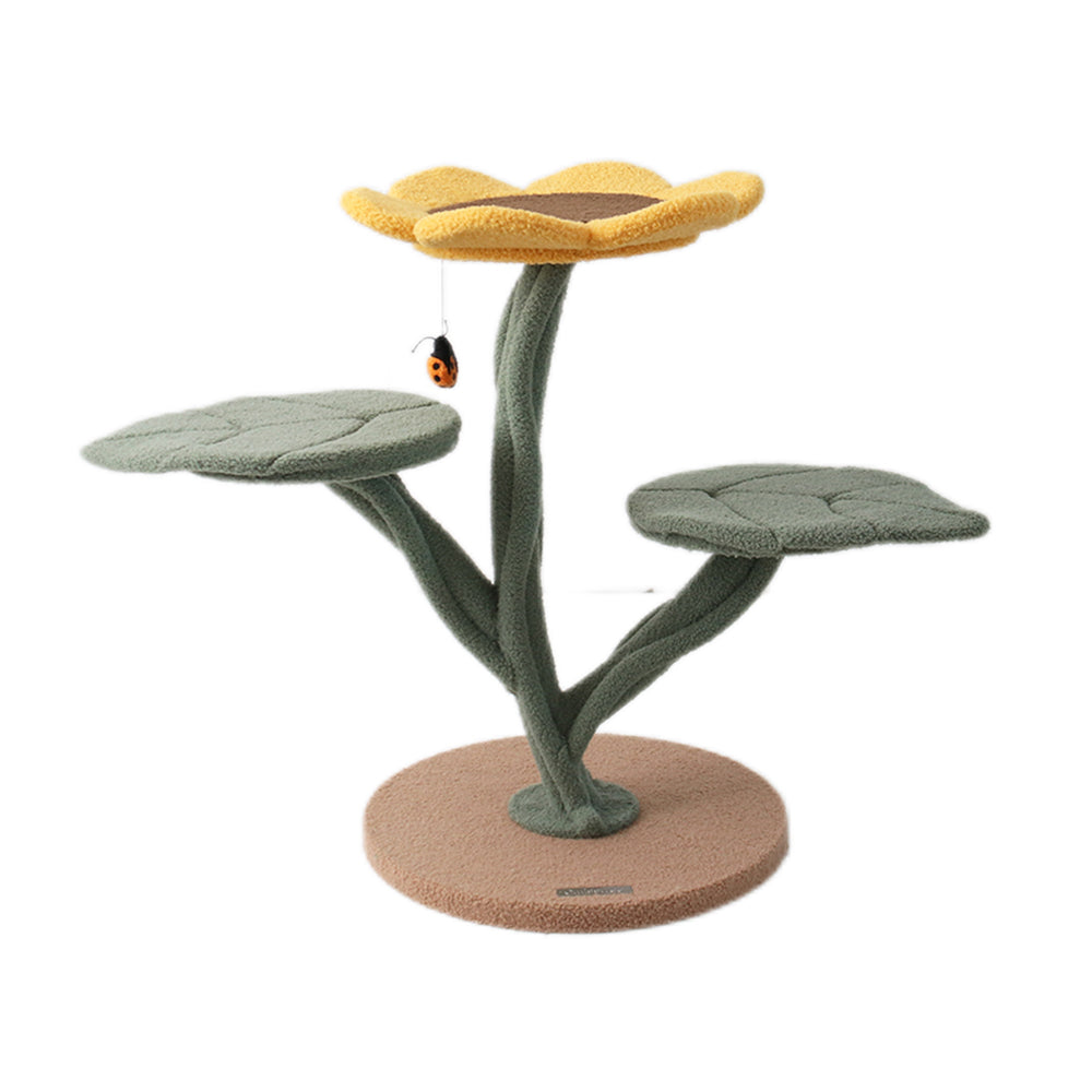 CMISSTREE Sunflower Cat Scratching Trees - 2-Level, 3-Level & 5-Level Options