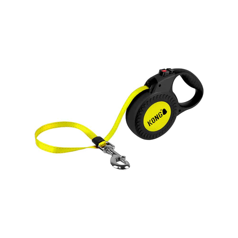 KONG Reflect Black Retractable Leashes in Sizes