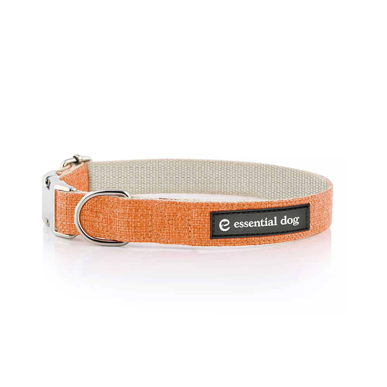 Natural Hemp & Cotton Dog Collar (Orange Burst)