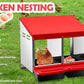 VaKa Chicken Hen Coop Hutch 2 Hole Inside Outside Roll Away Lay Egg Nesting Box