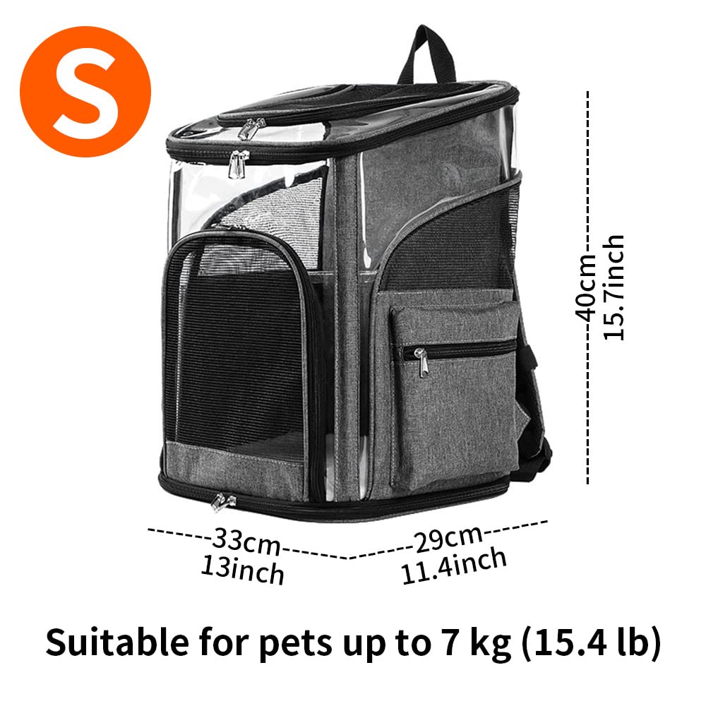 LIFEBEA Cat Pet Carrier Backpack: Intimate Design for Comfortable Outdoor Travel (Sizes L and S)