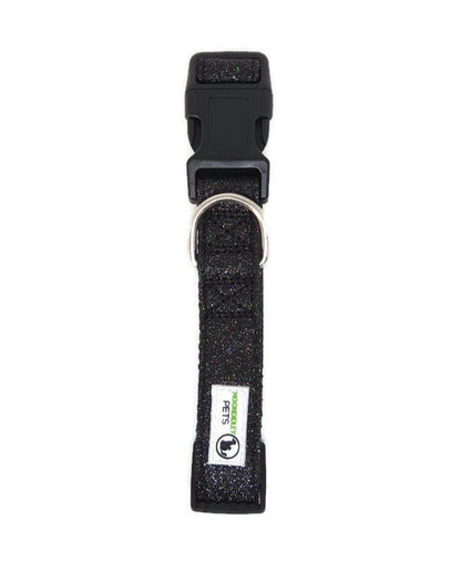 Glitter Overlay Nylon Dog Collar with Breakaway Buckle - Moondidley Pets, X-Small to Medium Sizes, Various Colours