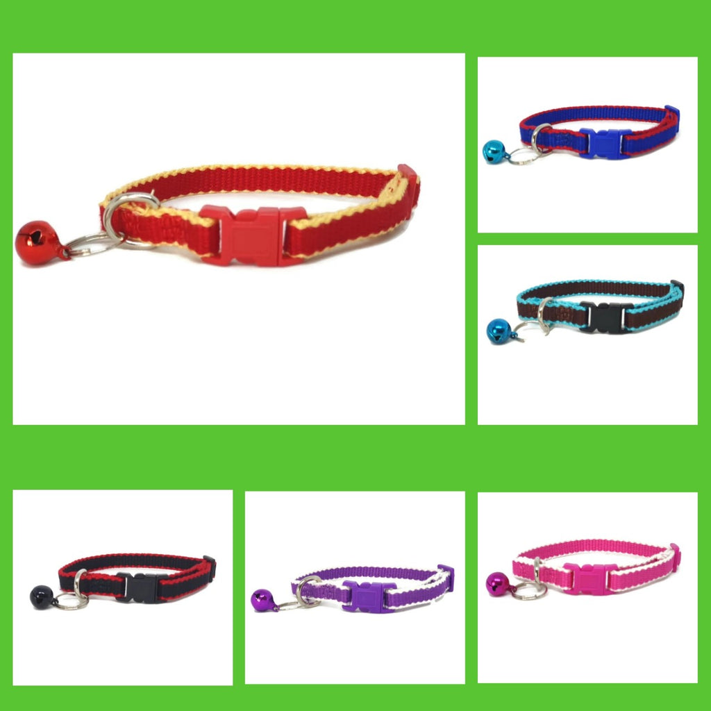 Moondidley Pets 100% Bamboo Fiber Cat Collar with Plastic Buckle