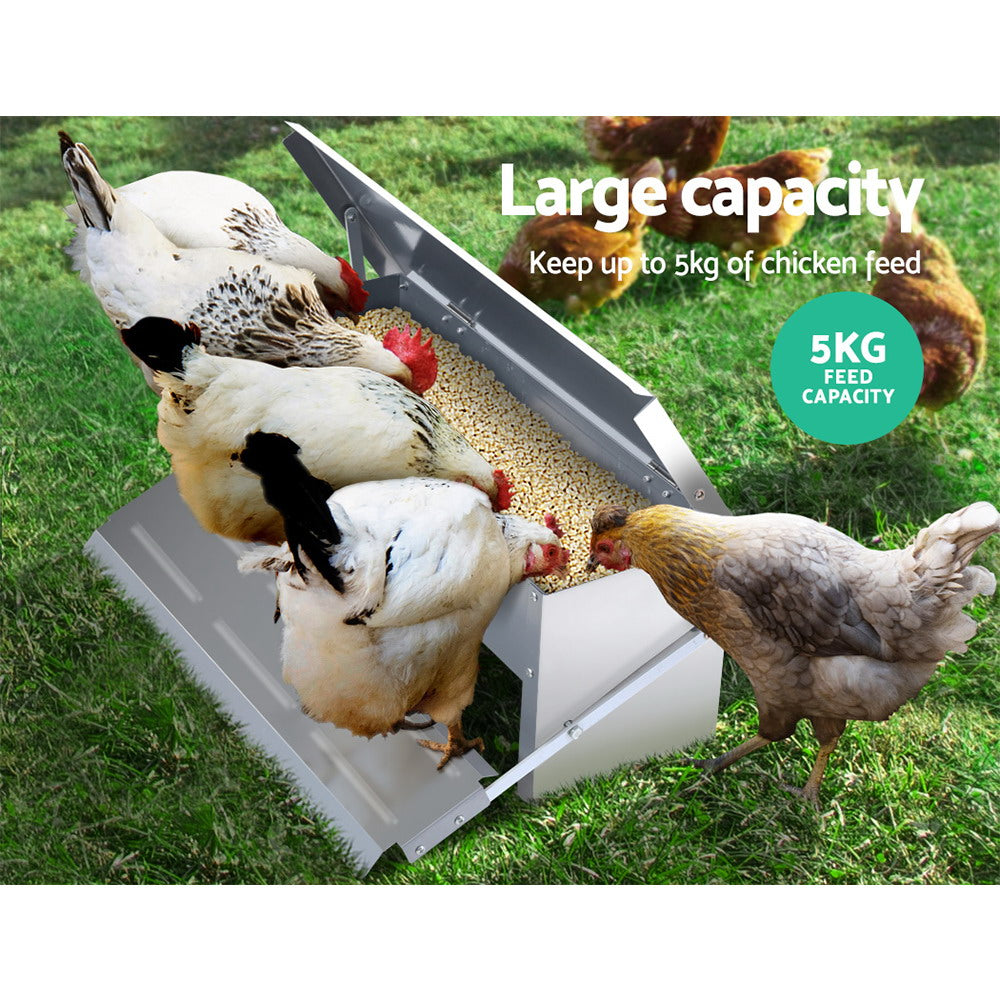 Giantz Automatic Chicken Feeder - Treadle Self Opening Coop