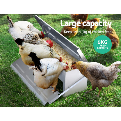 Giantz Automatic Chicken Feeder - Treadle Self Opening Coop