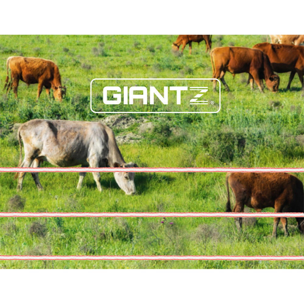 Giantz 1200M or 2000M Electric Fence Wire, Polytape Stainless Steel - Temporary Fencing Kit