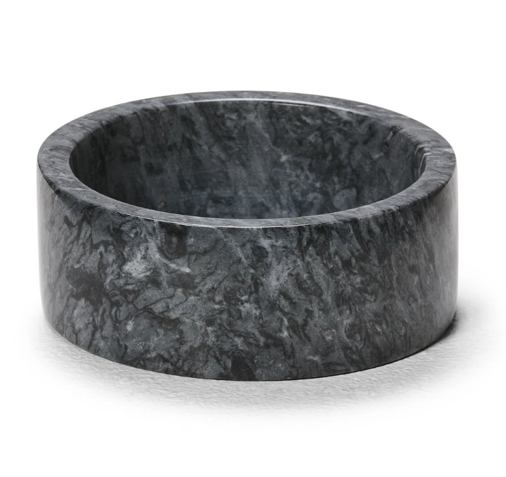 Snooza – Marble Pet Bowl – Charcoal