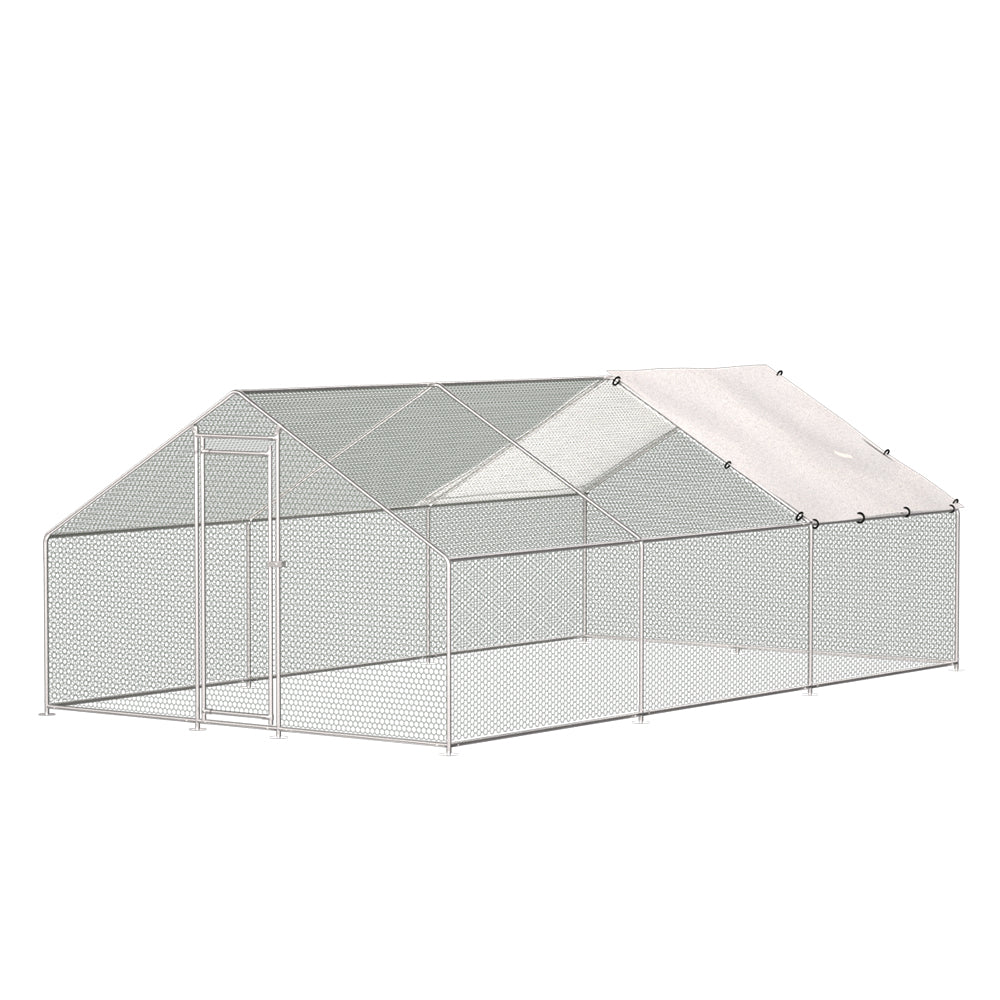 i.Pet Chicken Coop Cage Run Rabbit Hutch Large Walk In Hen Enclosure Cover 3x6m