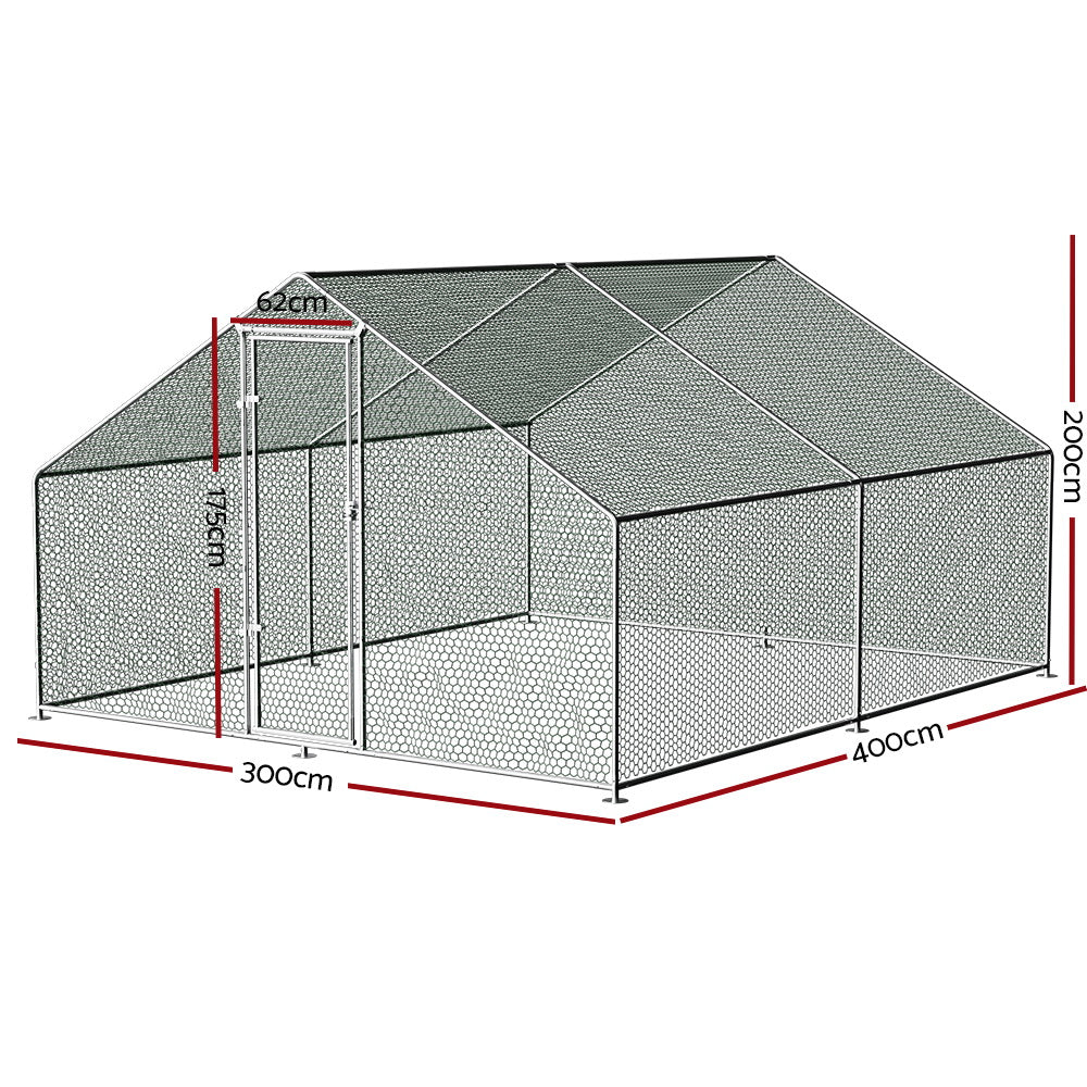 i.Pet Chicken Coop Cage Run Rabbit Hutch Large Walk In Hen House Cover 3mx4mx2m