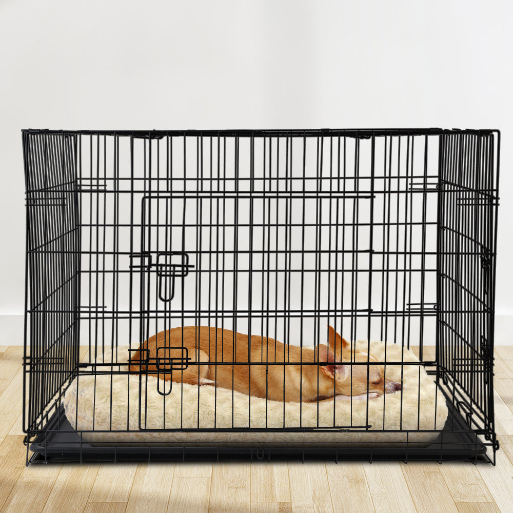 Metal Foldable Pet Cages - Black 48", 42", 36", 30"