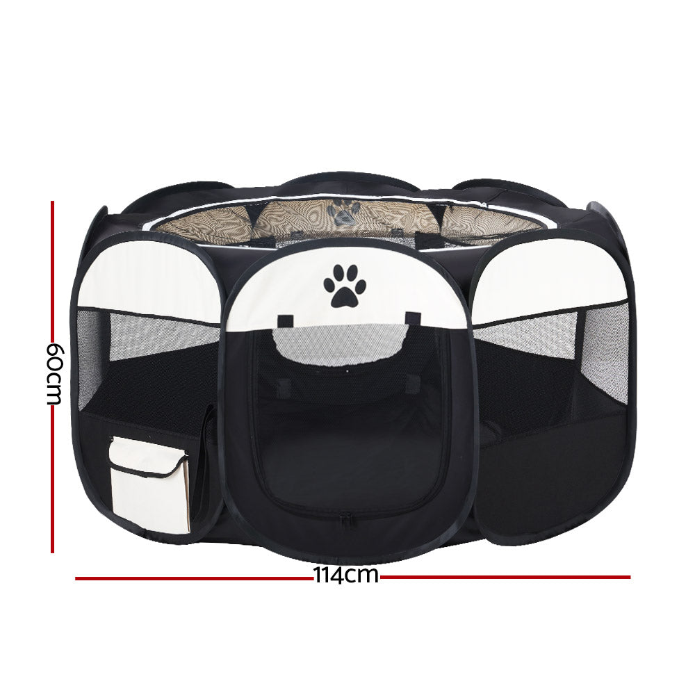 i.Pet Dog Playpen Enclosure Crate - 8 Panel XL, 2XL, 3XL Sizes Available with Tent Bag Fence