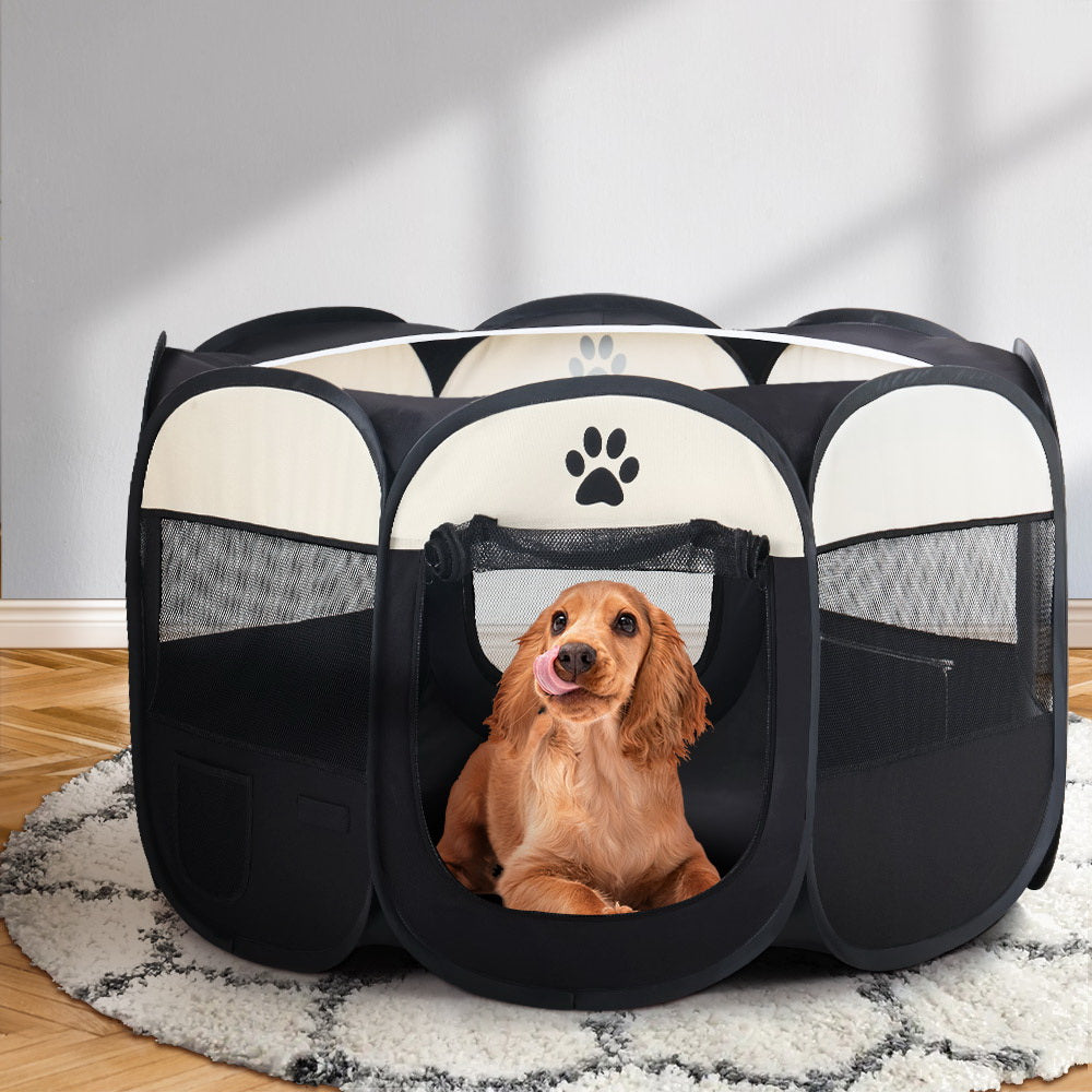 i.Pet Dog Playpen Enclosure Crate - 8 Panel XL, 2XL, 3XL Sizes Available with Tent Bag Fence