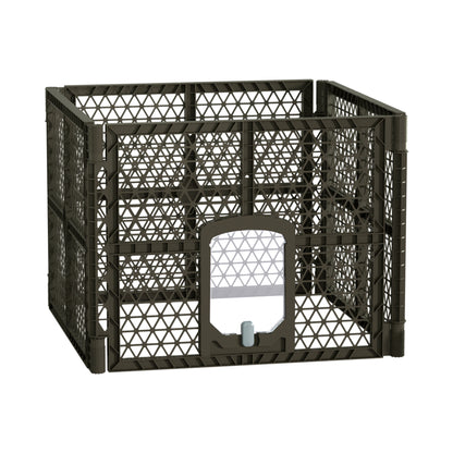 i.Pet Foldable Dog Playpen Enclosure - Plastic Panel Fence Puppy Cage