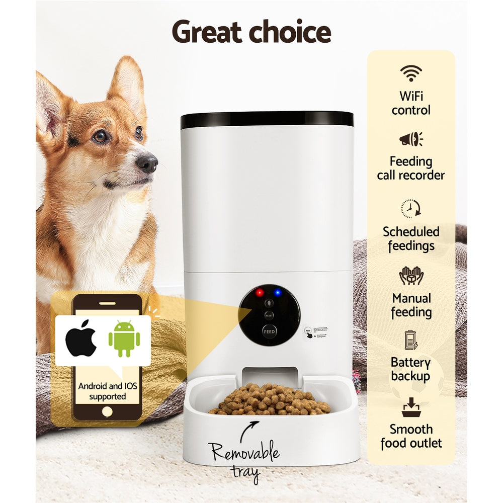 i.Pet Automatic WIFI Pet Feeder 6L or 9L with Smart Food App Control