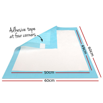 200pcs Puppy, Dog and Cat Training Pads - 60 x 60cm Super Absorbent, Disposable.