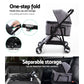 i.Pet Pet Stroller Dog Carrier Foldable Pram 3 IN 1 Middle Size Grey