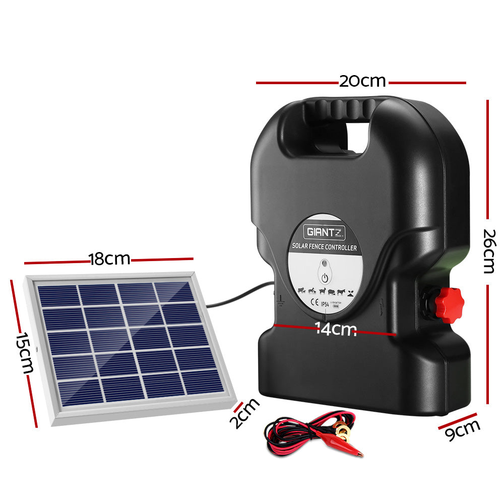 Giantz Solar Fencing Energizer Electric Fence Energiser -10km or 15km 0.5J